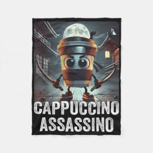 Cappuccino Ino, Italian Brainrot Meme, Espresso Me Fleece Blanket