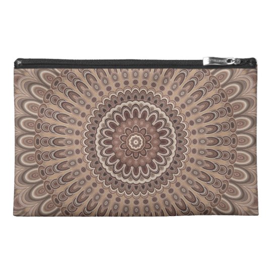 Cappuccino mandala travel accessory bag