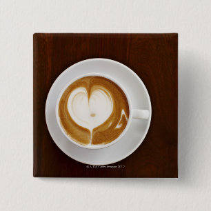 Cappuccino with love 2 inch square button