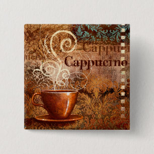 Cappucino 2 Inch Square Button