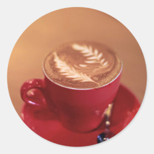 Cappucino Blank Classic Round Sticker