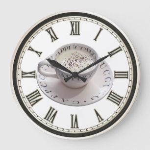 Cappucino Coffee shop fun wall clock