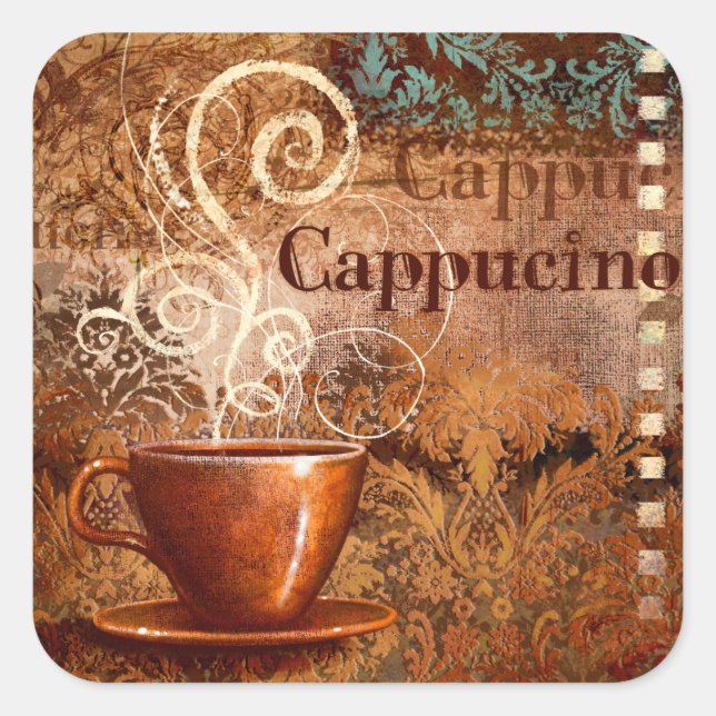 Cappucino Square Sticker (Front)