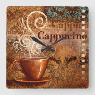 Cappucino Square Wall Clock