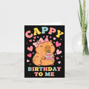 Cappy birthday to funny capybara birthday animal card