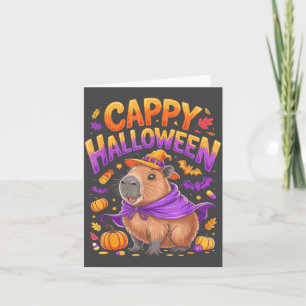 Cappy Halloween Capybara Witch Card