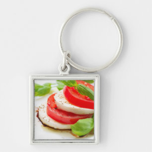 Caprese Salad. Tomato and Mozzarella slices Keychain