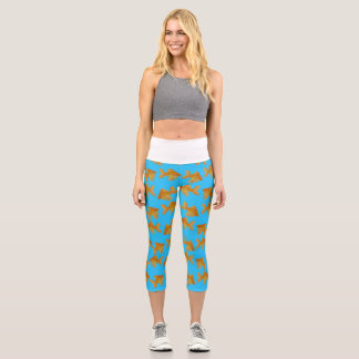 Capri Aquarelle Leggings de poisson rouge