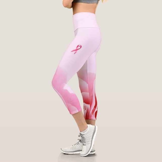 Capri Cancer du sein Ruban et Leggings rose (Gauche)