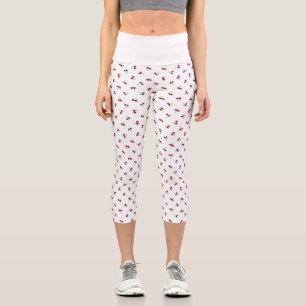 Capri Cerises Haut Taille Capris Leggings