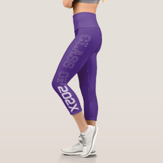 Capri Classe de 2021 Leggings Capris violets à haut tail