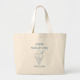 Capri Dolce Vita Gelato - Luxury Canvas Tote Bag