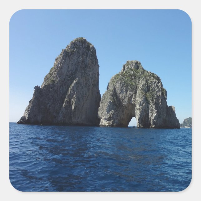 Capri Faraglion Rocks Italy Square Sticker (Front)