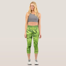 Fern Leaf haut taille Leggings : jardin fitness ho