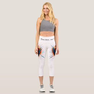 Capri Fiery Anatomical Heart Leggings - "Approchez-vous.