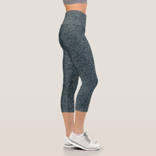 Capri Green Forêt Abstrait Capris Leggings
