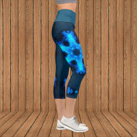 Hiver psychédélique Snowflake Leggings bleus