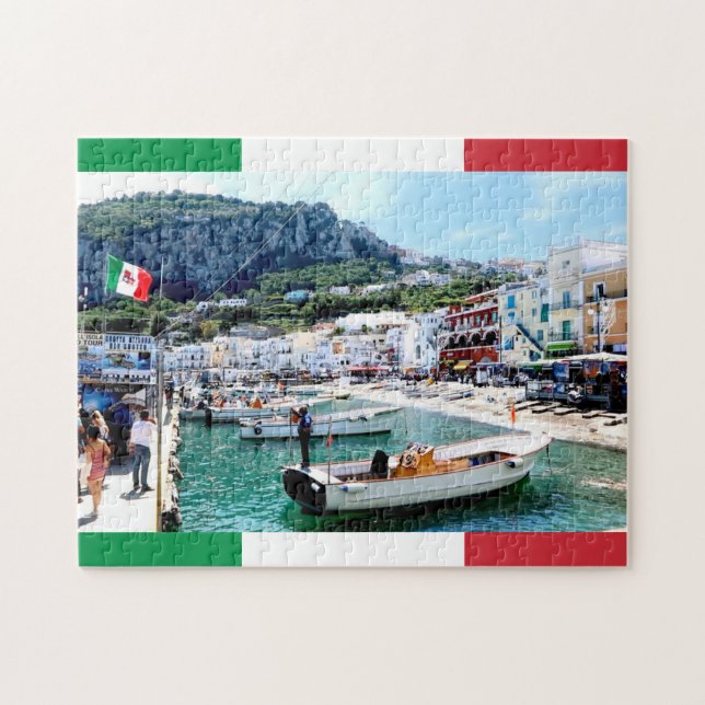 Capri Island Marina Grande, South Italy harbour Jigsaw Puzzle (Horizontal)