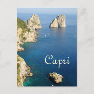 Capri island travel postcard