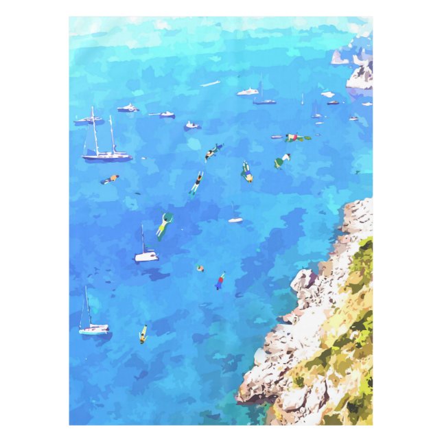 Capri Islands Tablecloth (Front)