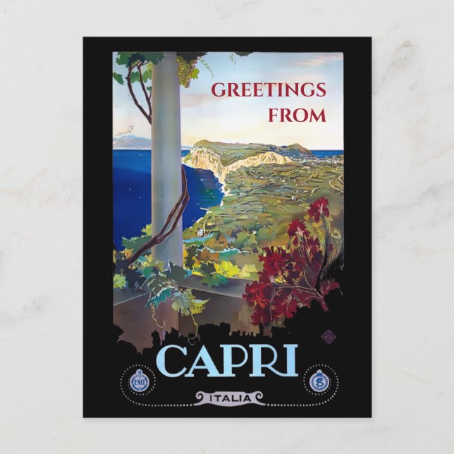 Capri, Italie Carte postale Tourisme Vintage voyag (Devant)