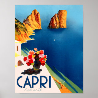 Capri, Italie poster de voyage