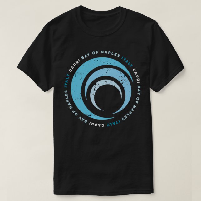 Capri Italy Beach Retro Vintage Wave  T-Shirt (Design Front)