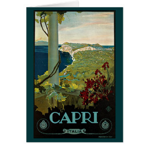 Capri, Italy, Vintage Travel Poster Art Italia