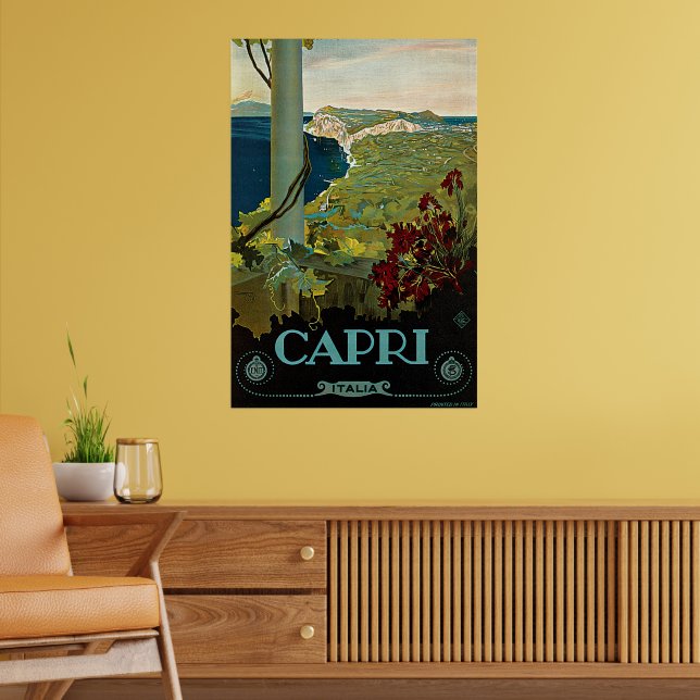 Capri, Italy, Vintage Travel Poster Art Italia (Living Room 2)