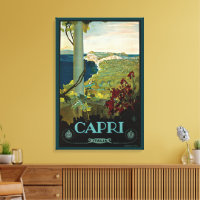 Capri, Italy, Vintage Travel Poster Art Italia