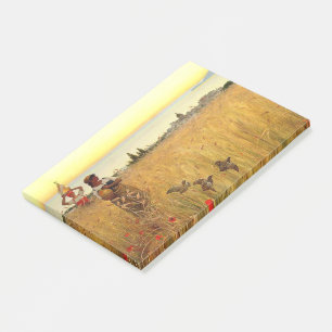 Capri Italy Women Wheat Fields Birds Post-it Notes