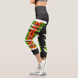 Capri Leggings avec lettres funky Biélorussie Беларусь d