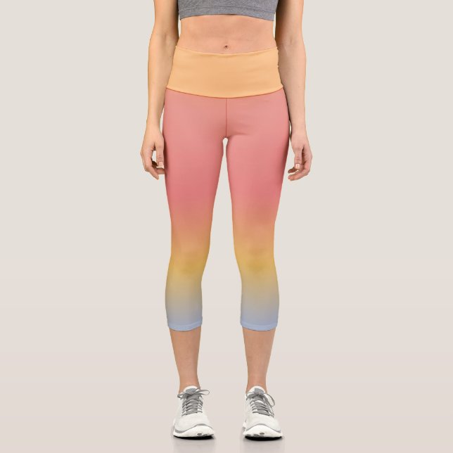 Capri Leggings avec orange, or et rose (Recto)