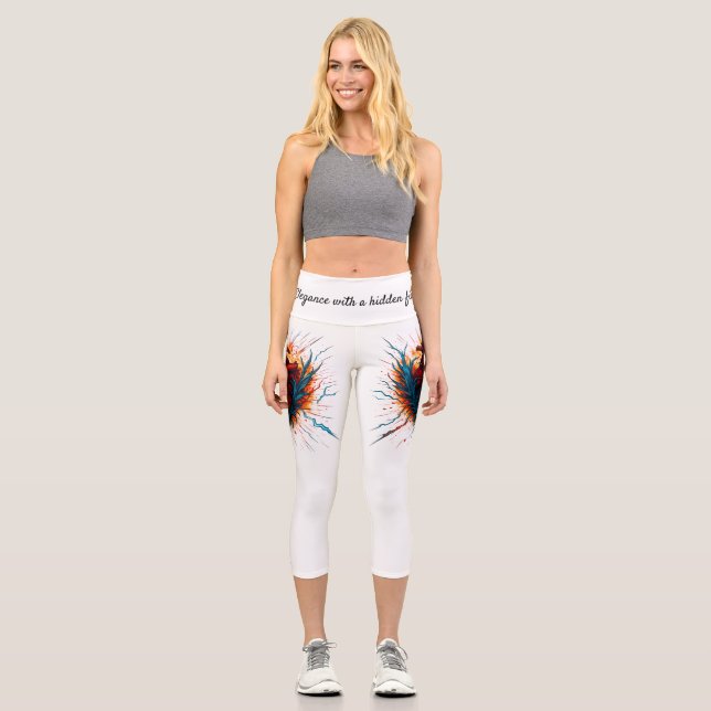 Capri Leggings de passion électronique - "Elégance avec  (Recto)