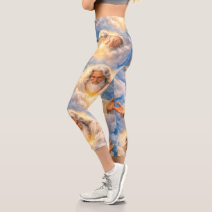 Capri Leggings de yoga de bienvenue divin céleste