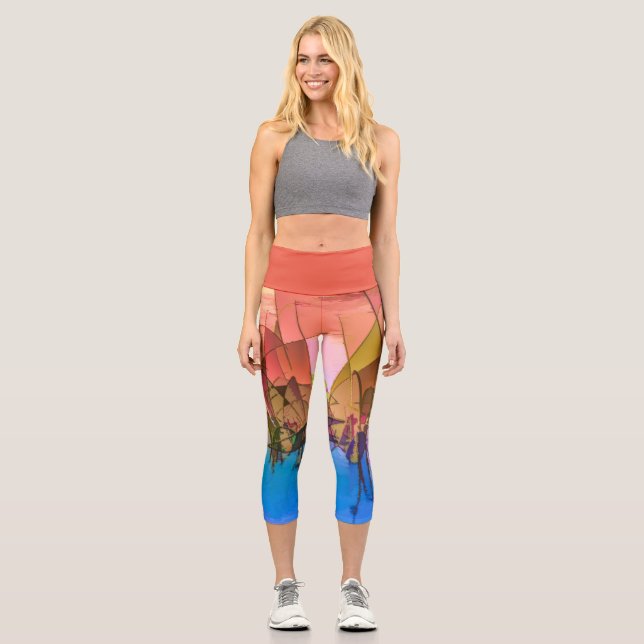 Capri Leggings Design abstrait (Recto)
