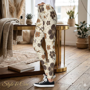 Capri Leggings Fleuris Abstraits Audacieux – Fleur