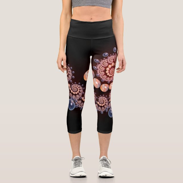 Capri Leggings with Shells & Bubbles (Front)