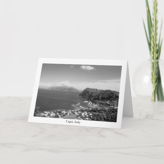 Capri Marina Black & White Card (Front)