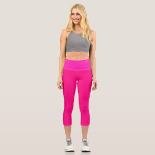 Capri Neon Pink Funky Leggings