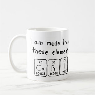Capri periodic table name mug