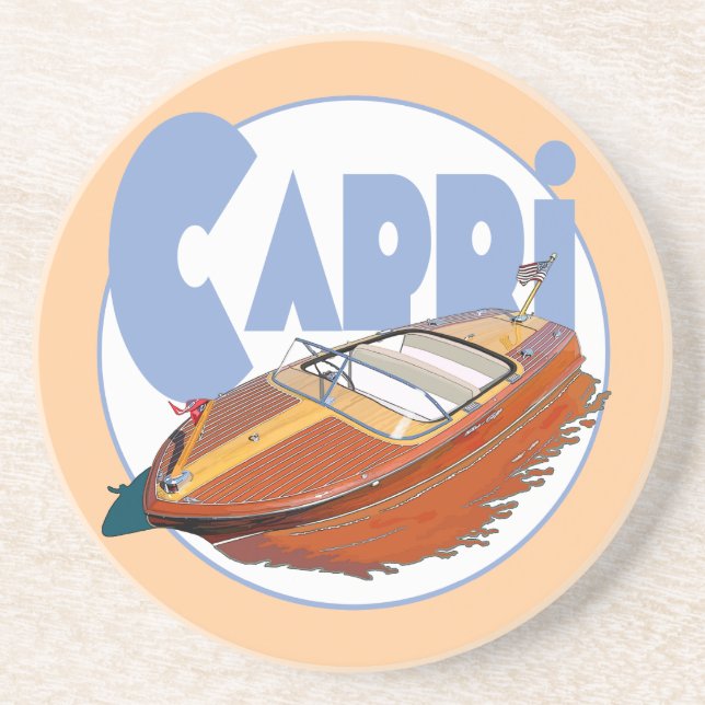 Capri Powerboat Coaster (Front)