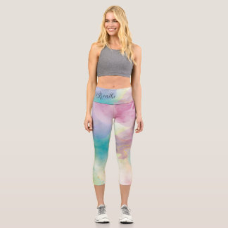 Capri "Respire" Aquarelle Yoga Leggings