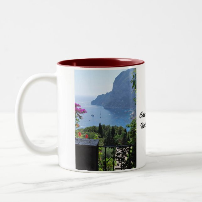 Capri scenery Two-Tone coffee mug (Left)