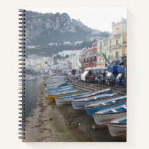Capri Shoreline Photo Large Spiral Notebook