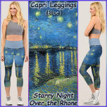 CAPRI STYLE LEGGINGS "Starry Night O.T.R" van Gogh<br><div class="desc">An image of "Starry Night Over the Rhone" by Vincent van Gogh is featured on these colourful Leggings. Available in five women's sizes (XS, S, M, L, XL). See "About This Product" description below for general sizing and product info, The image covers the entire pair of leggings by default except...</div>