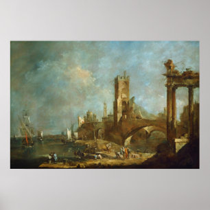 Capriccio of a Harbor Poster