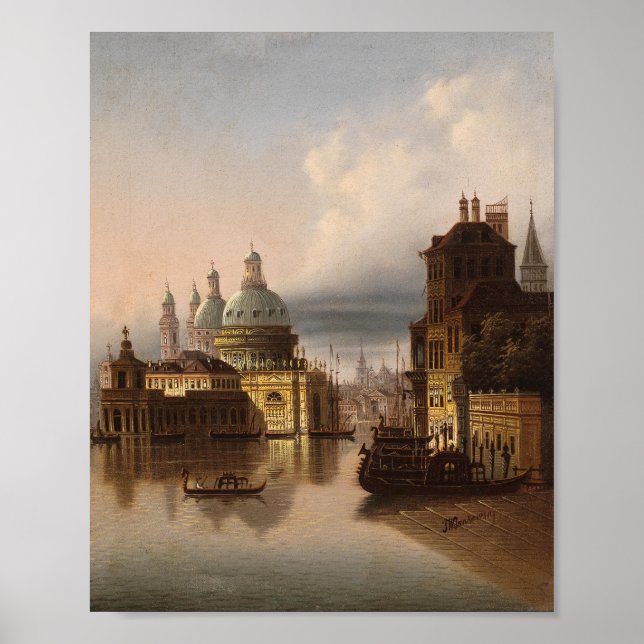 Capriccio, Venice | Johann Wilhelm Jankowsky Poster (Front)