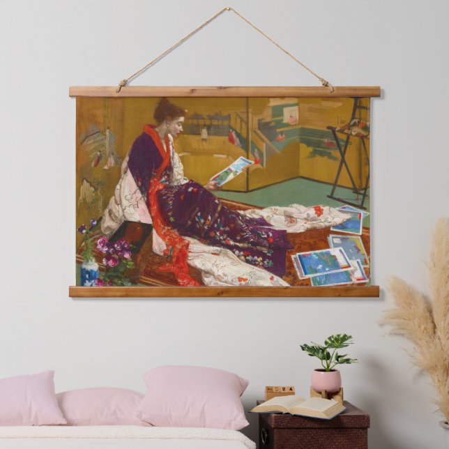 Caprice en Tapisserie violet et or (Chambre à coucher)
