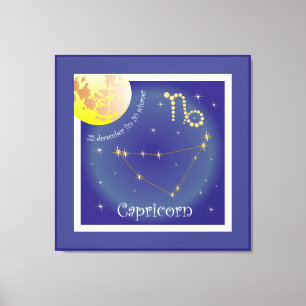 Capricorn 22 december fin 20 schaner canvas print